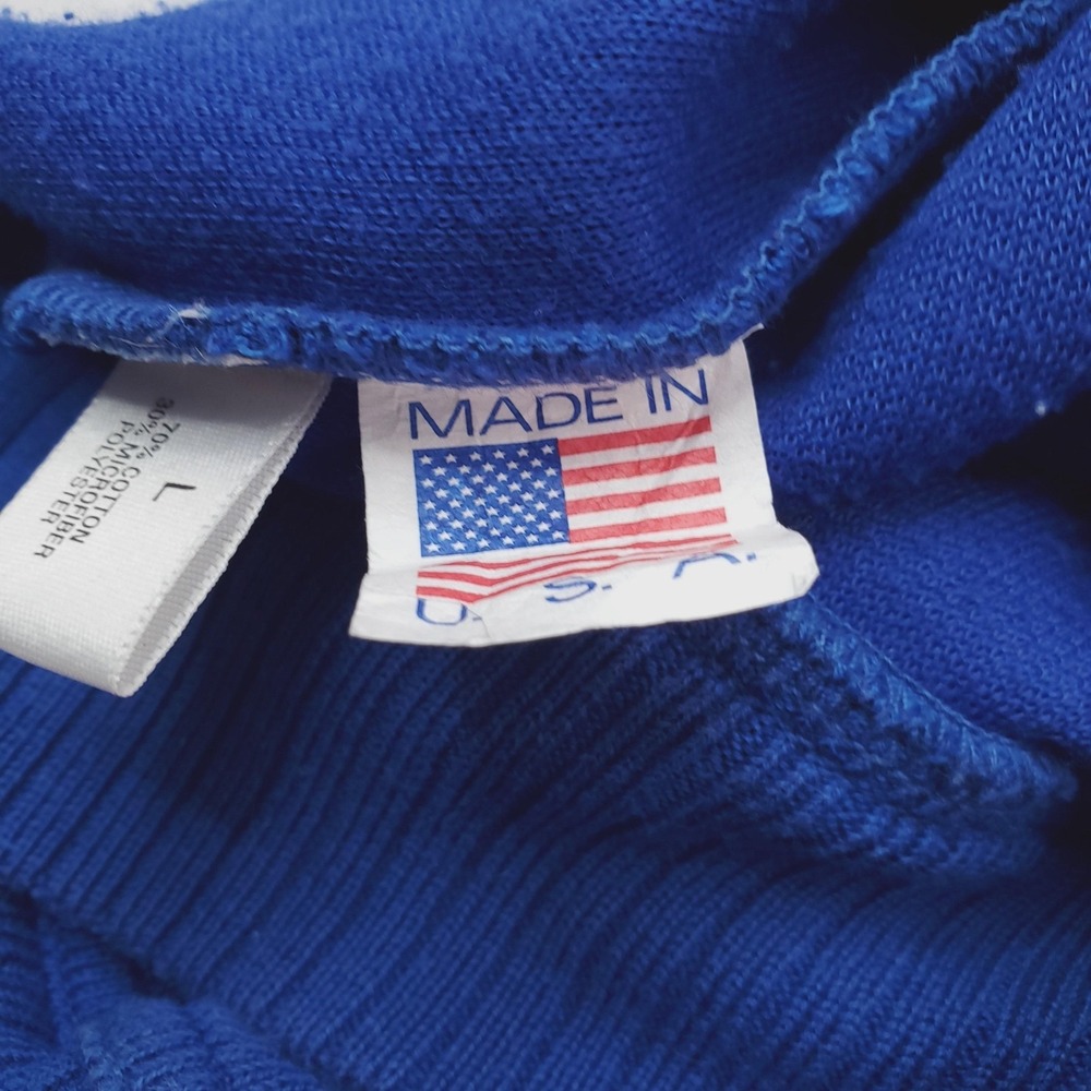 Vintage St. Croix Sweater Men Large Blue Quarter Zip Pullover Mock Neck Made USA - Picture 9 of 15